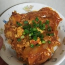 トマトソースで親子丼